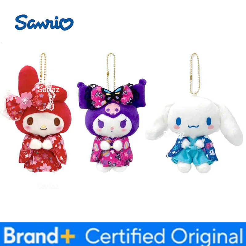 Sanrio New Kawaii My Melody Kimono Plush Keychain Cute Doll Plush Toy Ornament Cherry Blossom Doll Christmas Gift H251225