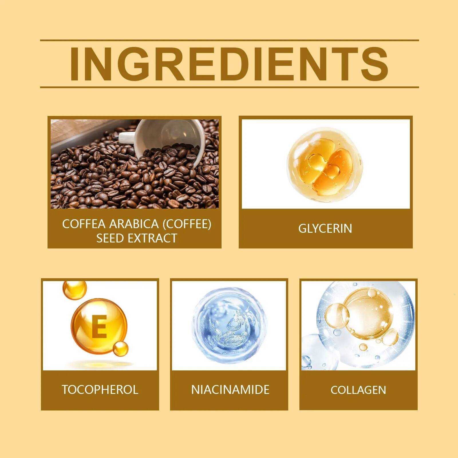 Bestseller 5% Coffee Serum Fade Eye Fine Line Collagen Lightens Dark Circles Bags Puffiness Tighten Moisturizing Under Eyes Skin Care ddmySat