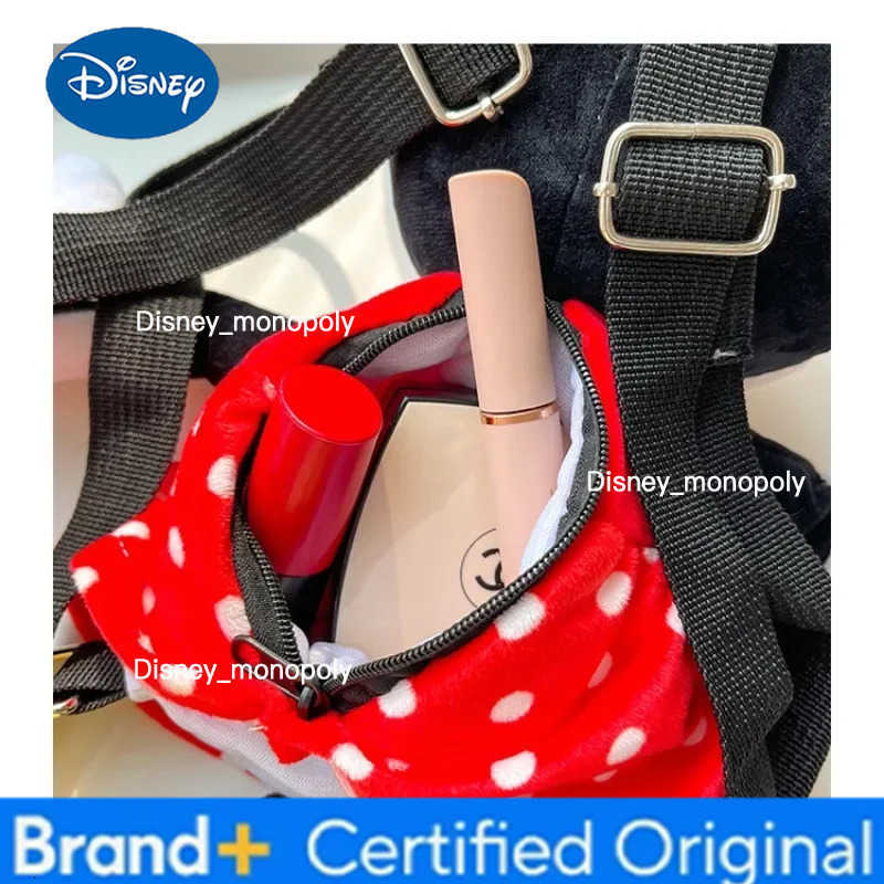 Disney Minnie Mouse Mickey Mouse Plush Toys Backpack 30cm Cartoon Plush Shoulder Bag Soft Stuffed Dolls Boy Girl Birthday Gifts H251225
