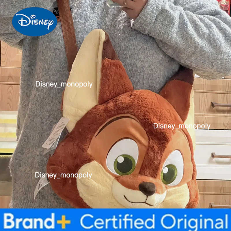 Disney Zootopia Cute Cartoon Nick Wilde Plush Doll Shoulder Bag Cute Furry Crossbody Bag H251225