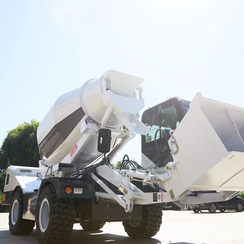 Job Site Self-Loading Concrete Mixer | Built with Safety Features & Emergency Stop for Efficiency