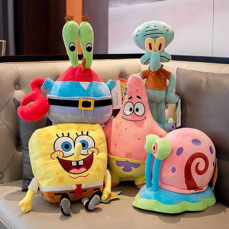 Anime Plushie Spongebob Peluches Doll Squarepants Patrick Star Squidward Eugene Krabs Gary Kawaii Cartoon Stuffed Plush Toy X251225