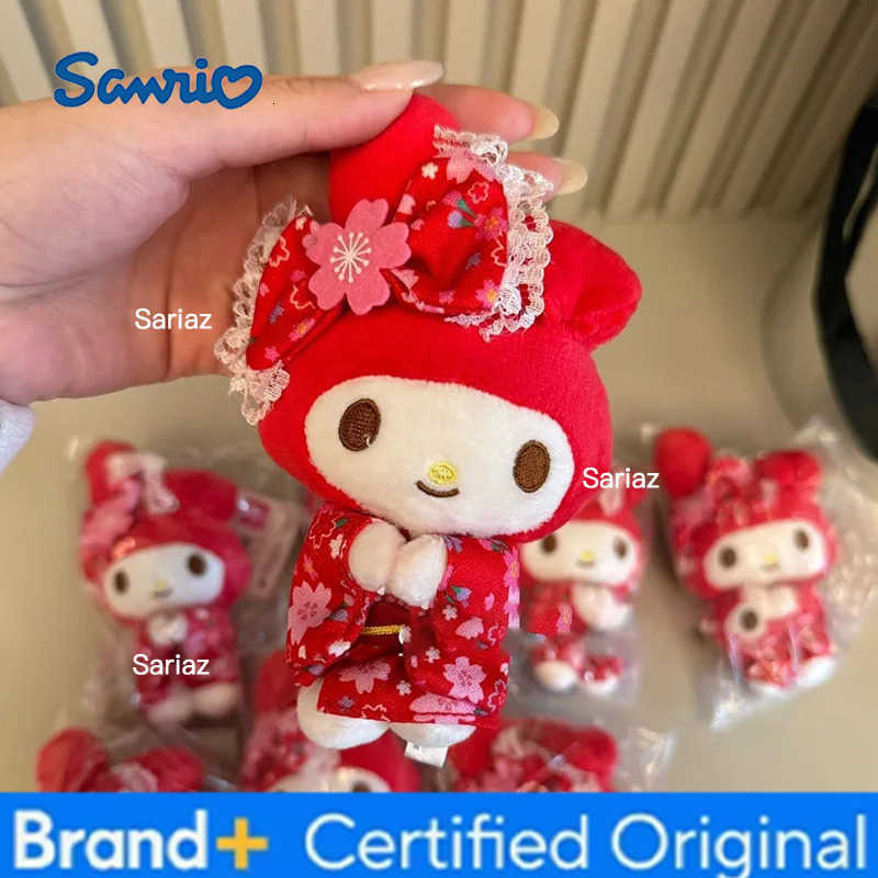Sanrio New Kawaii My Melody Kimono Plush Keychain Cute Doll Plush Toy Ornament Cherry Blossom Doll Christmas Gift H251225