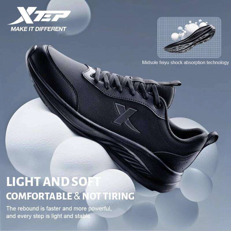 Xtep Running For Men Shock Absorption Cushioning Lightweight Sport Shoes Rubber Training Comfortable Sneakers 875419110052 X251225
