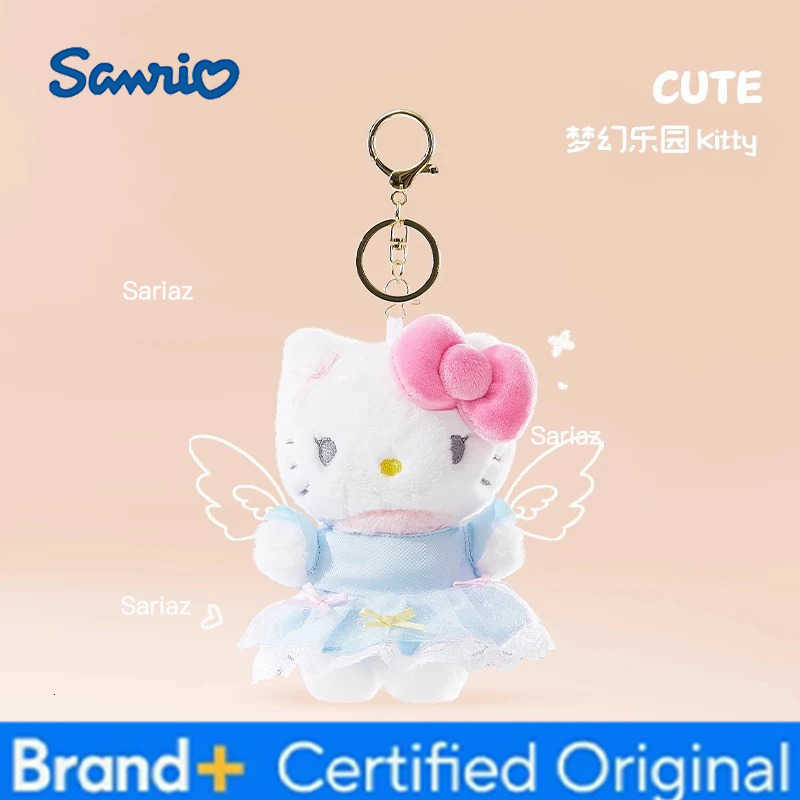 Sanrio Genuine Hello Kitty Melody Cute Girl Keychain School bag Pendant Kids Plush Toys Keyring Plushier Birthday Christmas Gift H251225