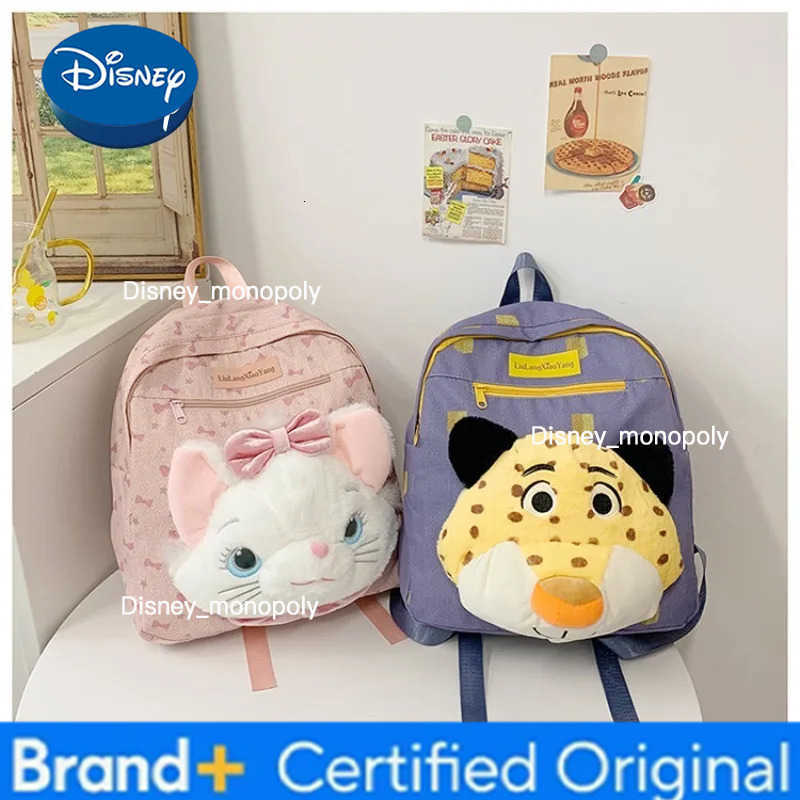 Disney New Doll Plush Backpack Cartoon Cute Doll Fashion Casual Backpack 3D Large Capacity Girls School Bag High Quality H251225