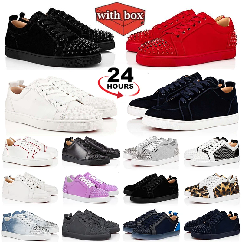 Designers shoes for men women suede leather Rivets Black Grey Red White Camo Green mens spikes office career wedding outdorrs trainers sneakers size 36-45