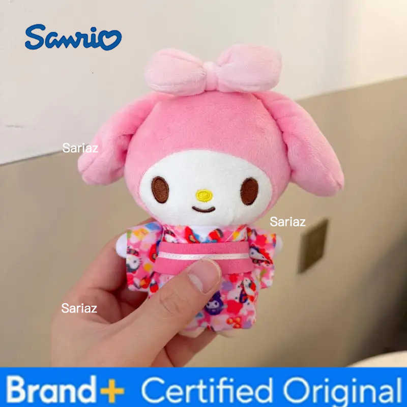 Sanrio 15Cm Cartoon Hello Kitty My Melody Kuromi Sakura Kimono Series Plush Keychain Kawaii School Bag Pendant Pp Cotton Stuffed Doll H251225