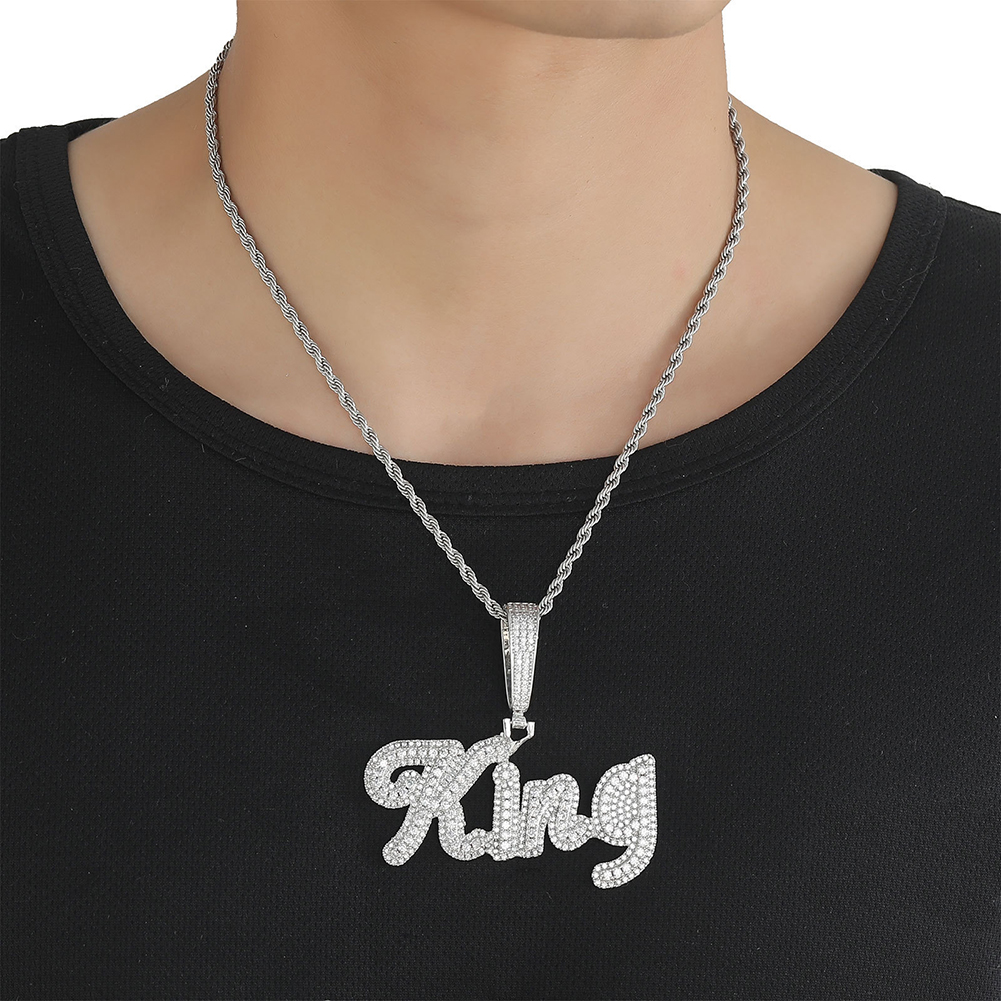 TopBling Hip Hop Custom A-Z Letters Name Pendant Necklace 18k Real Gold Plated Jewelry