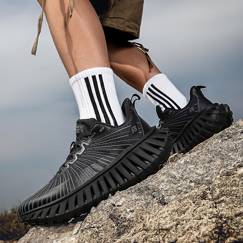 Free Shipping Couple's New Fashion Casual Shoes Outdoor Training Lightweight Durable Sports Shoes Unisex Sizes 36-46 Black Green