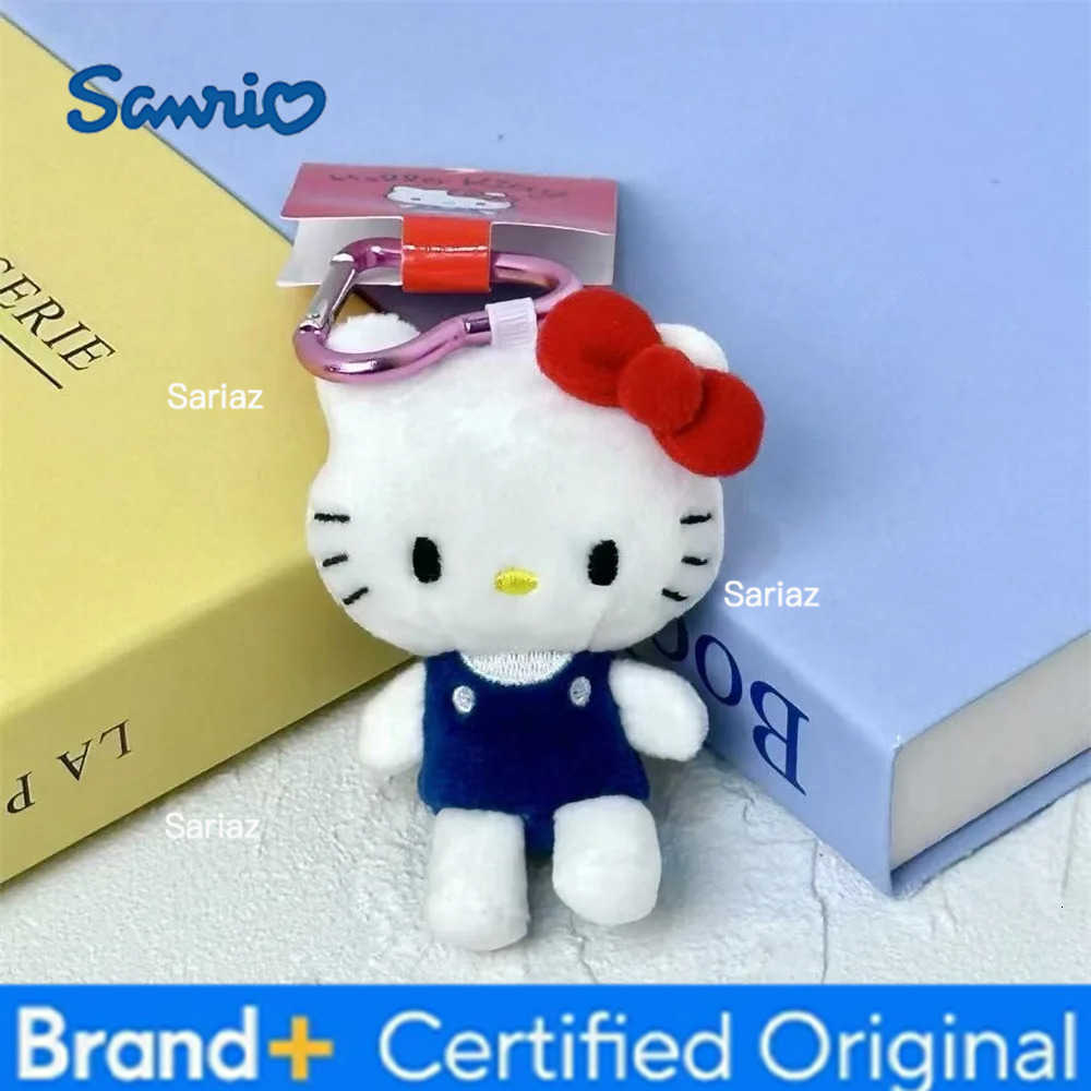 Sanrio Love Button Kitty Cinnamoroll My Melody Kuromi Salmon Frog 8CM Clip Pendant Keychain Plush Doll Toy H251225