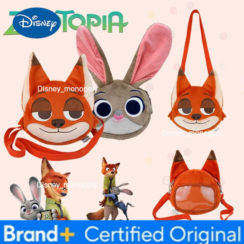 Disney Zootopia Women Bags Soft Plush Wallets Cartoon Cards Keys Purse Crossbody Shoulder Strap Handbag Female Storage Bags Gift H251225