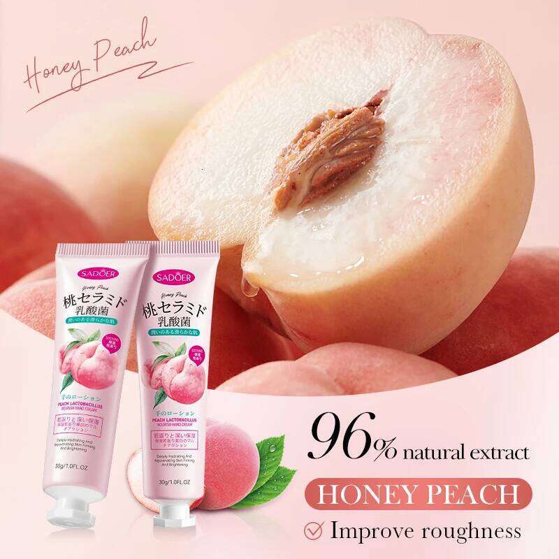 1pcs Peach Lactobacillus Cream Anti-Drying Crack Moisturizing Repairing Vitamin C Licorice Hand Creams Hands Skin Care X251225