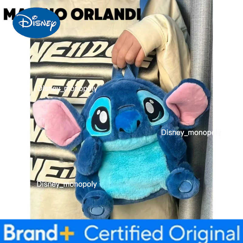Disney 25cm Plush Backpack Cartoon Anime Stitch Stuffed Cartoon Kids Shoulder Bag Kawaii Cosplay Cute Soft for Birthday Gifts H251225