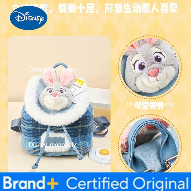 Disney New In Stock Zootopia Peripheral Plush Backpack Doll 3D Cartoon Cute High Quality Fashion Casual Bag Birthday Present For Friend H251225