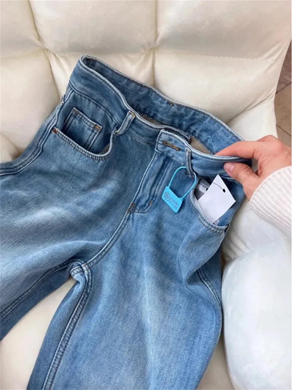 Winter Warm Thicken Jeans Women High Waisted Wide Leg Denim Pants Vintage Street Style Straight Harajuku Korean Fashion Trousers 251225