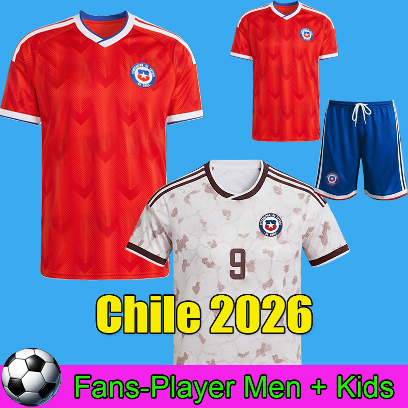 Chile 2026 Mens Home away soccer jersey men kids red football shirts fans player kits
