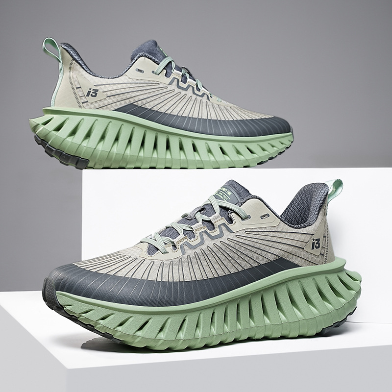 Free Shipping Couple's New Fashion Casual Shoes Outdoor Training Lightweight Durable Sports Shoes Unisex Sizes 36-46 Black Green