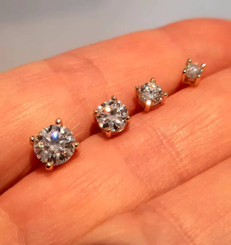 Luxury Moissanite 925 Sterling Silver Jewelry With IGI Certificate Fine Jewelry Earrings Men Jewelry Moissanite