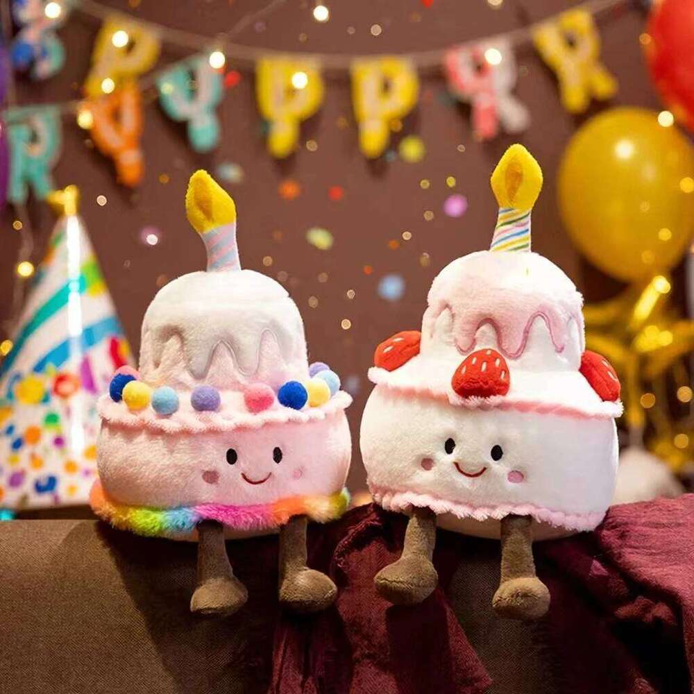Adorable Pink Birthday Cake-Themed Plush Doll Soft, Cozy Pillow With A Delightfully Playful Appearance, The Perfect Gift! X251225