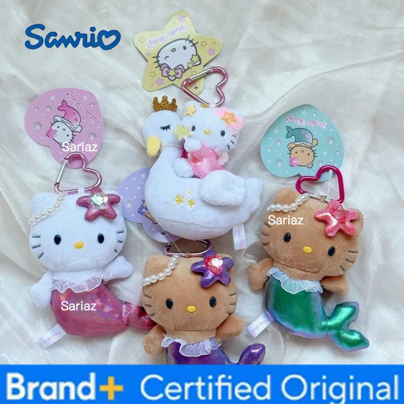 Sanrio NIC mermaid series Hello kitty Plush Doll Bag Pendant glitter darkskin Kitty Cat sparkling Mermaid Doll backpack charm H251225