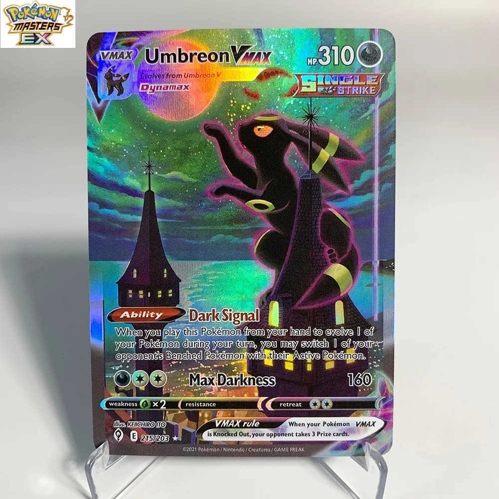 Umbreon Pokemon Proxy Cards UmbreonV/VMAX Series Cards Hobbies Rare Collection Battle Cards Toys Gifts L251225RLPS