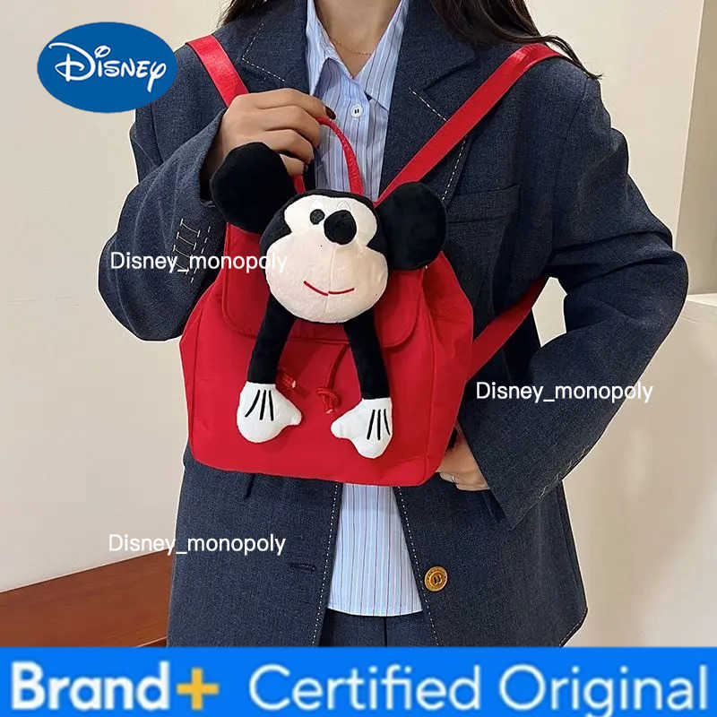 Disney 2025 Ears Kids Backpack Cute Mickey Mouse Doll Backpack Cartoon Fashionable Creative Bag Travel Bag Kids Gift H251225