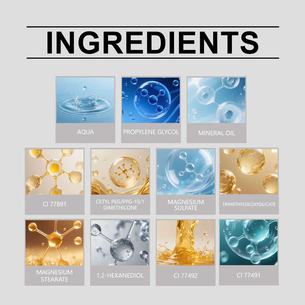 Zephoco Deep Skin Tone Color-Changing Foundation Lightweight Comfortable Long-Lasting Hydrating Natural Concealer Clear and Transparent