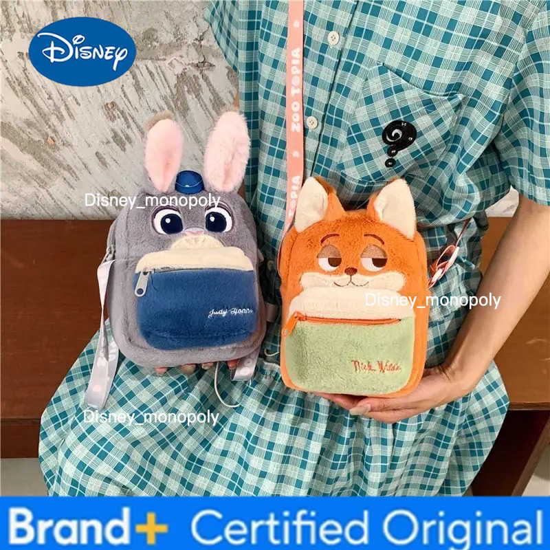 Disney Kawaii Zootopia Plush Crossbody Bag Nick Wilde Judith Laverne Hopps Stylish Cartoon Shoulder Bag Birthday Christmas Gift H251225