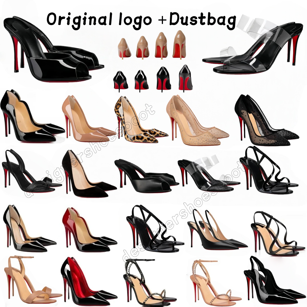 heel Designer High Heel Red Women Luxury Pumps Platform Peep-toes Sandals Red Dress Shoes Sexy Pointed Toe Party shoes Wedding shoes 6cm 8cm 10cm 12cm EU35-44