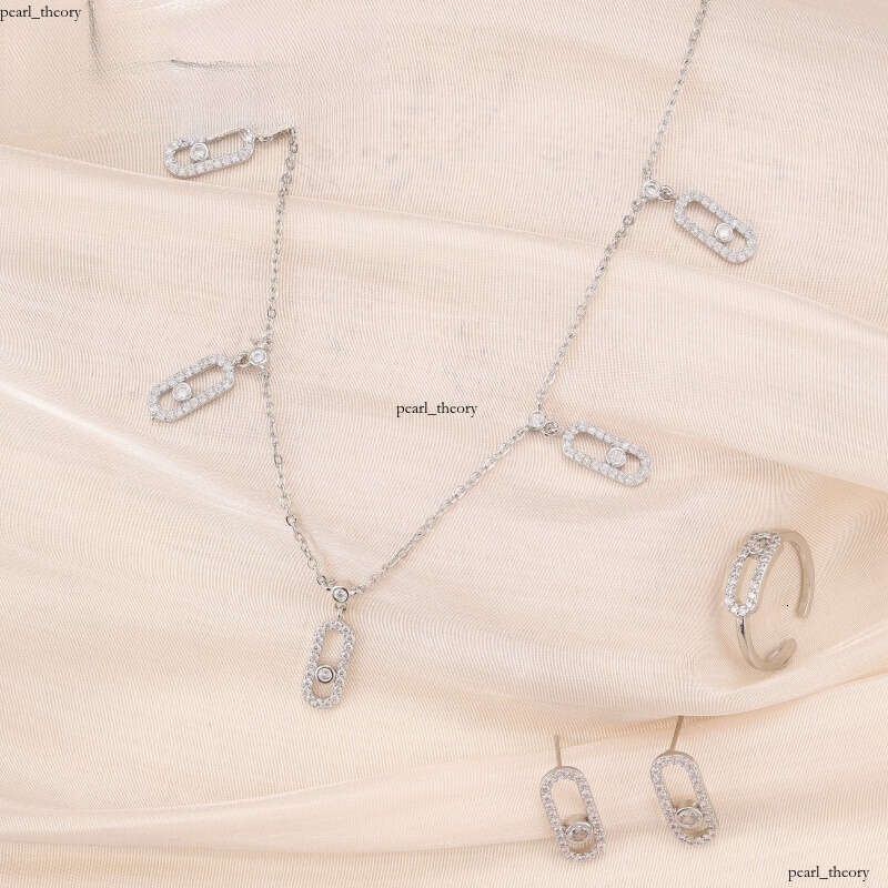 UILZ S353 2025 Wholesale New Design Bright High-Quality VVS Moissanite Necklace Suitable for Women Fashion Jewelry Set