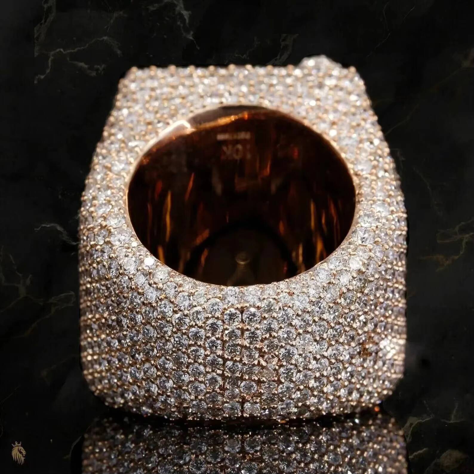 Anillo de Hip Hop para hombre de nuevo estilo en moissanita de Plata de Ley 925 con diamantes de corte redondo de claridad VVS para fiesta de compromi