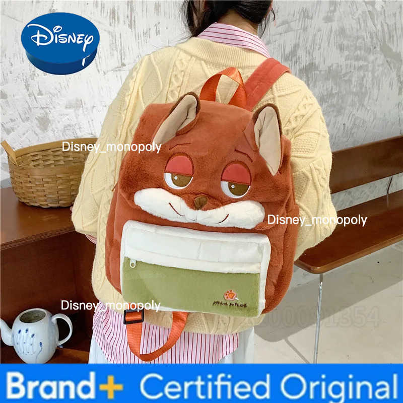 Disney Zootopia New Plush Backpack Cute Cartoon Plush Fashion Casual Womens Backpack Large Capacity Backpack High Quality H251225