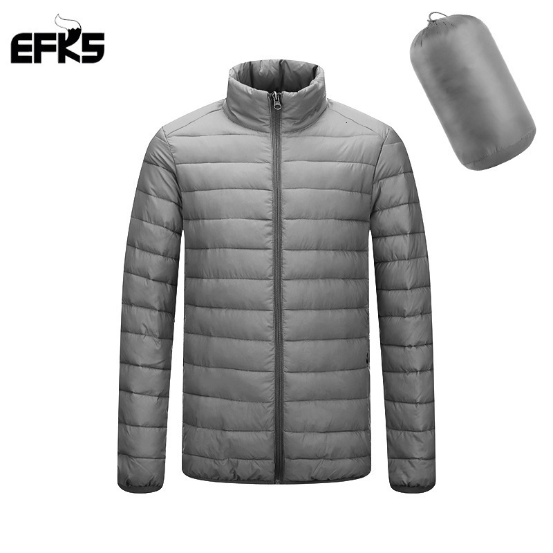 Autumn and winter mens long sleeved silicone zipper front plain cardigan basic down jacket for warmth and windproof 241031