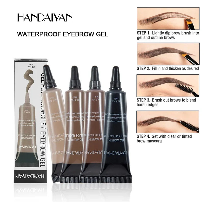 HANDAIYAN 6 Colors Eyebrow Dye Waterproof Tint Makeup Brush Set Brown Enhancer Eye Brow Dye Cream Make Up Paint Cosmetic 251224