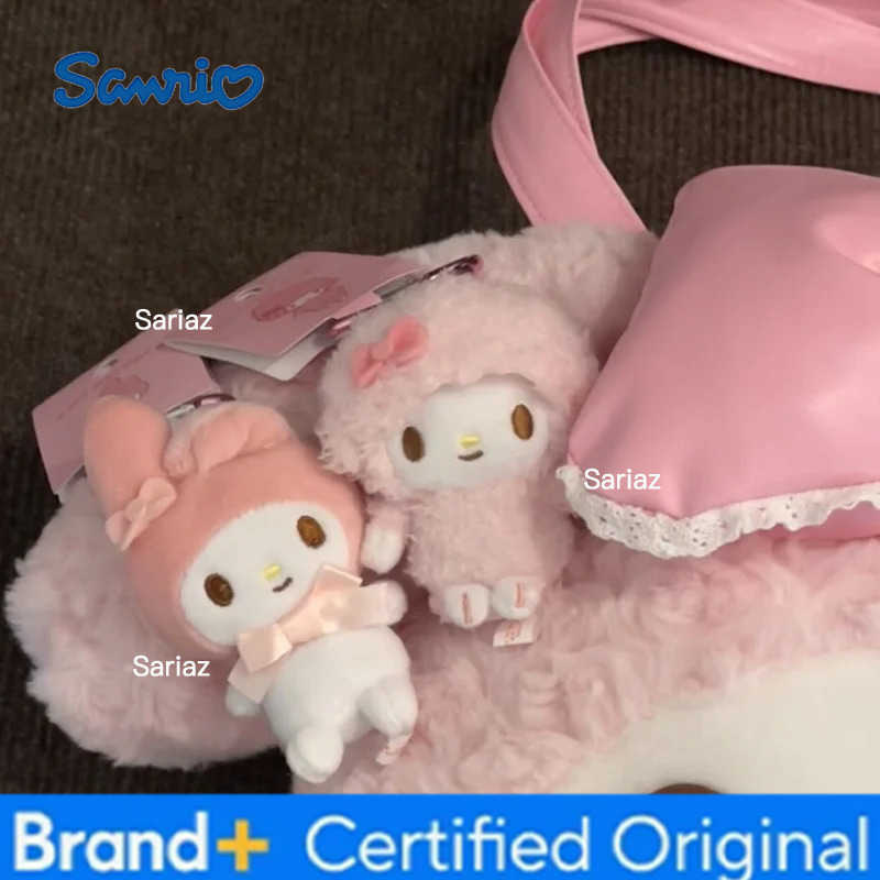 Sanrio Kawaii Sanrios My Sweet Piano Plush doll Keyring Cartoon My Melody Stuffed Toys Pendant cute pink Sheep Piano Keychains Gifts H251225