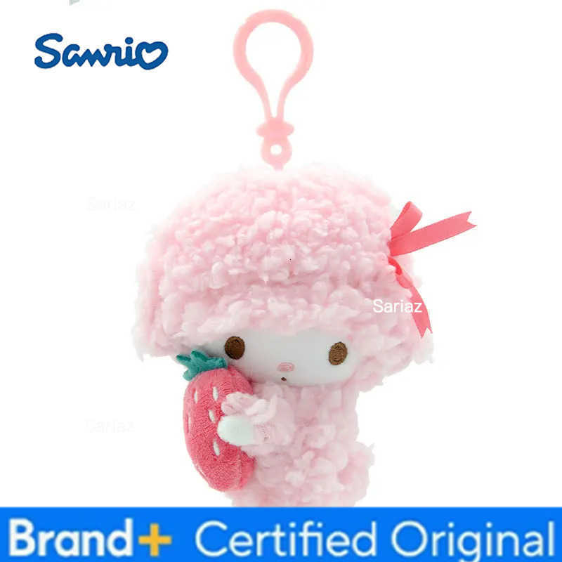 Sanrio Kawaii Pink Piano Sheep Plush Doll Keychain Coin Purse Sweet Girl Cute Backpack Pendant Keyring Decoration Holiday Gifts H251225