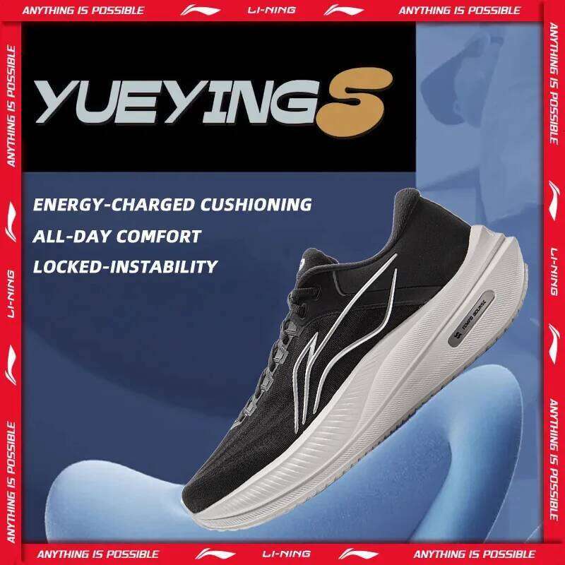 Li-Ning Men's YUEYING 5 Cushion Running Shoes TEMPO BOUNSE Reflective Breathable LiNing Wearable Sneakers ARHV015 X251225