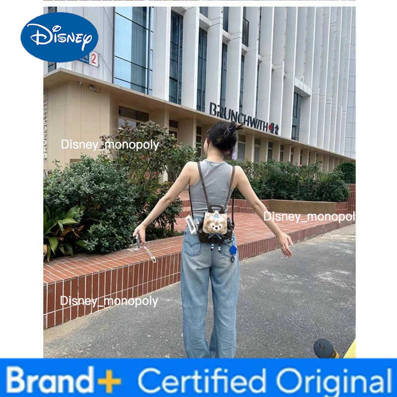 Disney Cute Christmas Bear Plush Cartoon Backpack for Children Large Capacity JK Backpack Birthday Gift for Girl H251225