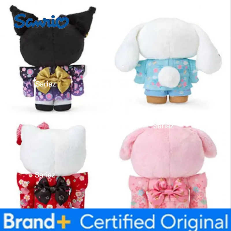 Sanrio Cute Cartoon Kawaii Festival Kimono Kuromi My Melody Cinnamoroll Hellokitty Plush Doll Keychain Bag Pendant Toy Gift H251225