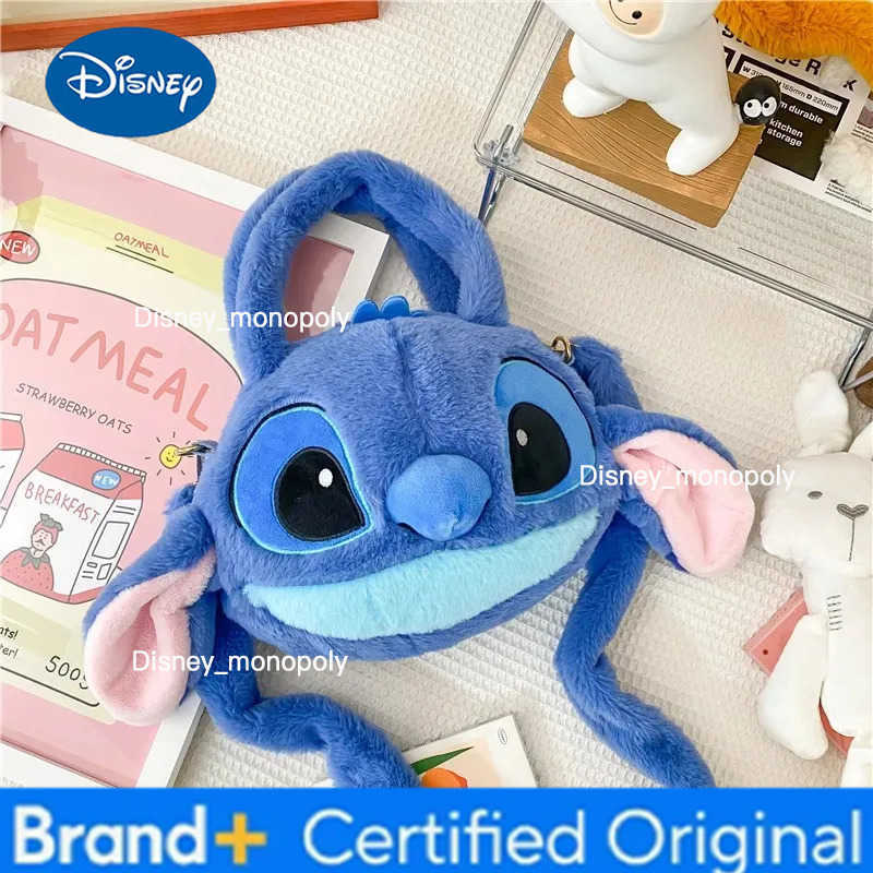 Disney New Lilo Stitch Plush Toys Bag Kawaii Plush Messenger Bag Girl Handbag Anime Stuffed Doll Children Cartoon Plushie Backpack H251225