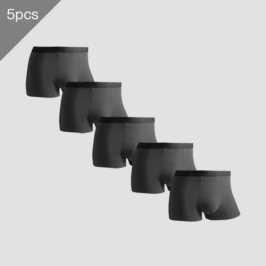 5Pcs Men's Pure Cotton Underwear Sports Boxer Shorts Large Size Comfortable Breathable Underpants Trendy X251225