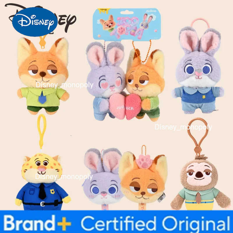 Disney Original Plush Toys for Girls Zootopia Judy Nick Pendant Backpack Charm Bag Accessories Bag Doll Girls Room Decor H251225