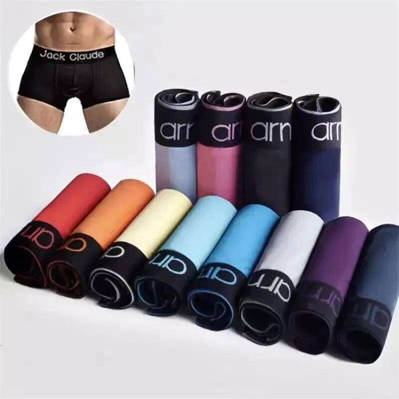 10Pcs/Lot Sexy Shorts Solid Color Breathable for Men's Underwear Comfortable Boxer Male X251225