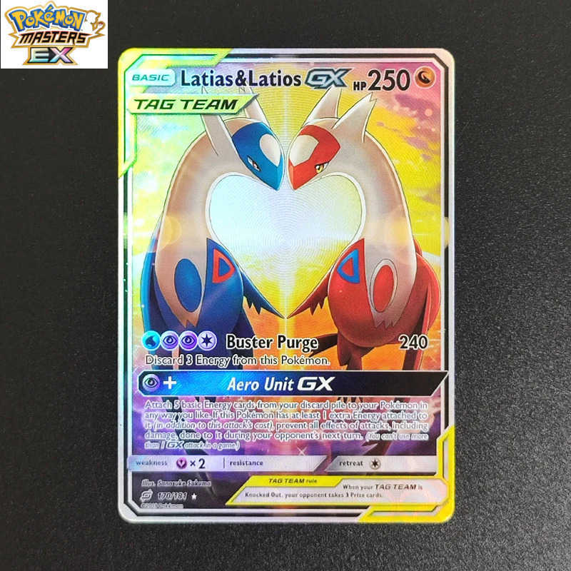 DIY Pokemon PTCG Card TAG TEAM Latias Latios Gengai Mimikyu Mewtwo Mew Moltres Zapdos Articuno GX Trading Card Game L251225H6TK