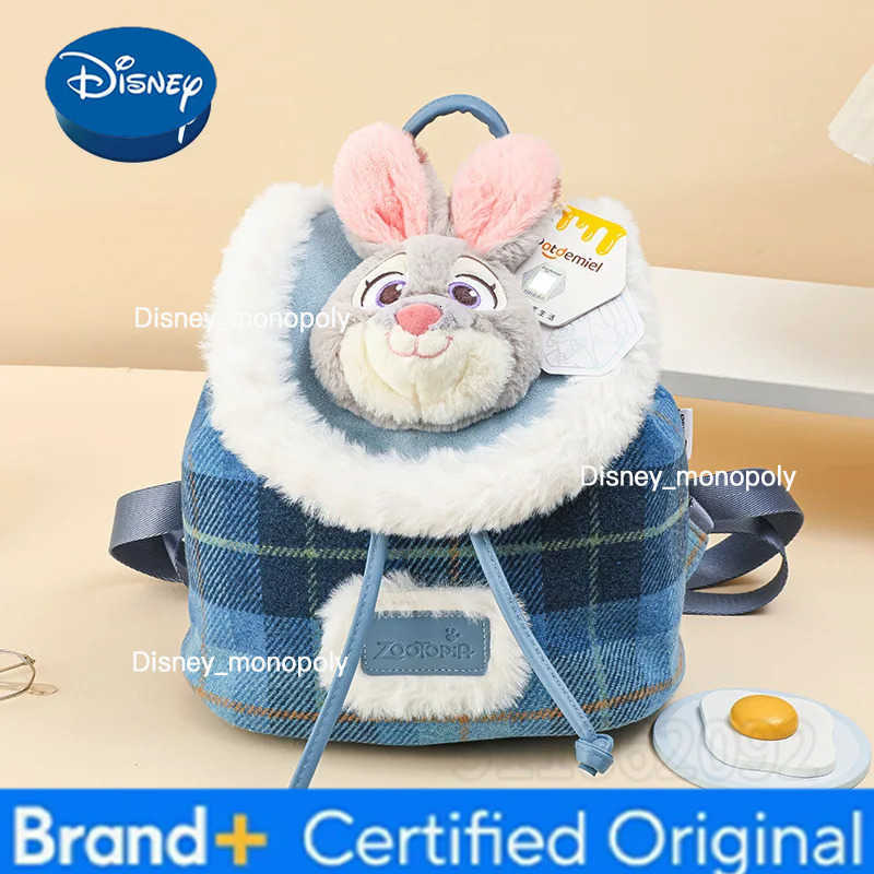 Disney Judy Nick New Fashion Backpack Cartoon Doll Womens Backpack Large Capacity High Quality Casual Plush Doll Backpack H251225