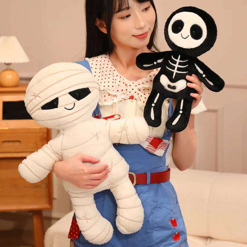 Halloween Plush Toys Stuffed Skeleton Mummy Plushies Bag Pendant Funny Prank Doll Cuddly Pillow Party Home Decor Gifts X251225
