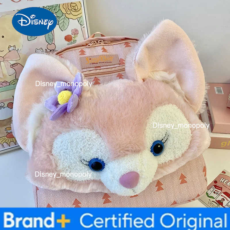 Disney Cute Stellalou Linabell Cartoon Backpack Female Plush Doll Big Face Backpack Large Capacity Schoolbag Student Stationary H251225
