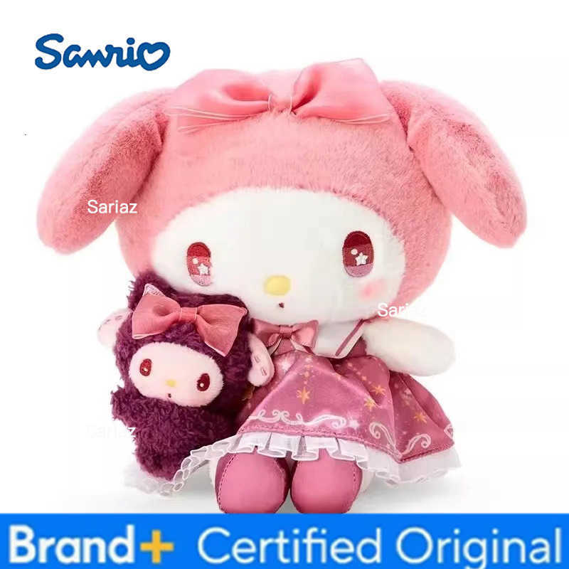 Sanrio 20cm Cute Cartoon Starry Night Magician Kuromi My Melody Cinnamoroll Hello Kitty Plush Doll Pillow Ornament Gift Toy H251225