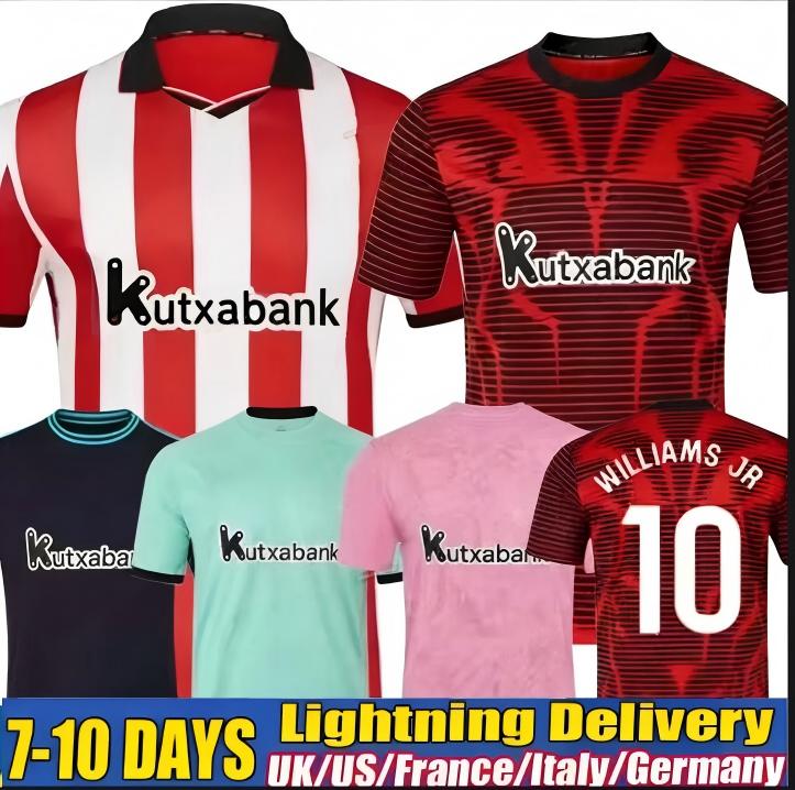 25 26 camiseta de Bilbao Soccer Jerseys GURUZETA BERENGUER MUNIAIN Athletic WILLIAMS JR Football shirt GARCIA VILLALIBRE Athletic Bilbao 2025